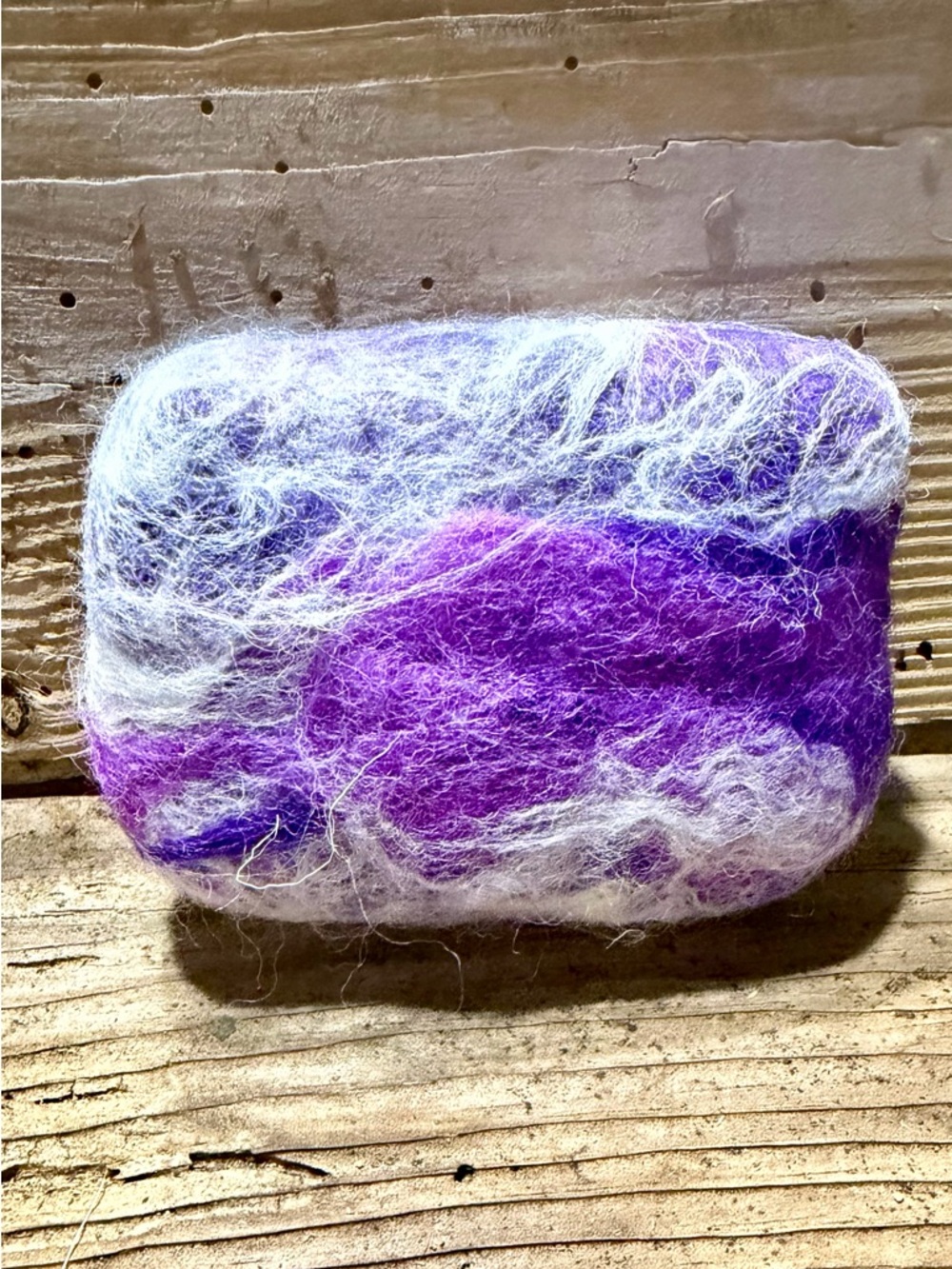 Amish Soap in
Hand-felted Scrubby